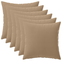 Kussensloop 6 st HEERLEN Taupe 35 x 35 cm Polyester