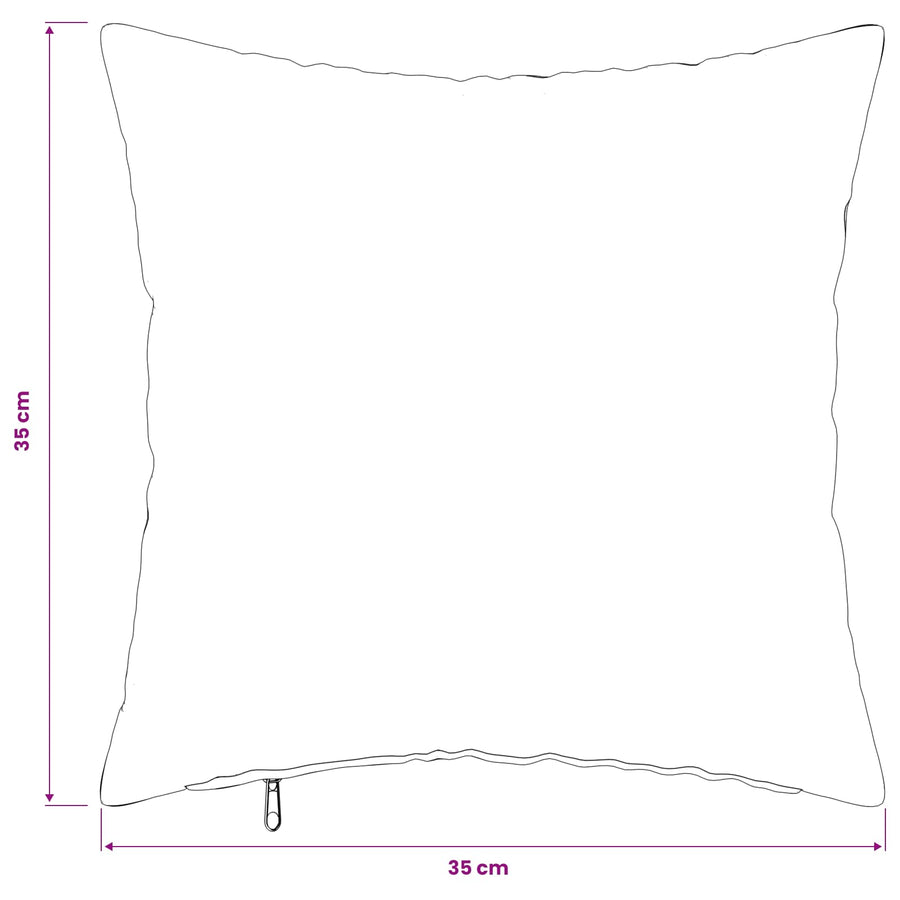 Kussensloop 6 pcs HEERLEN Zwart 35 x 35 cm Flanel