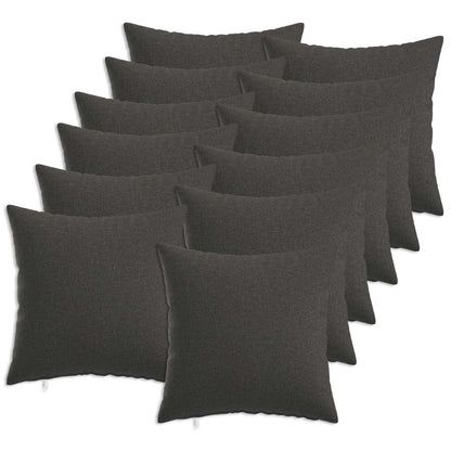 Kussensloop 12 st HEERLEN Donkergrijs 40 x 40 cm Stof