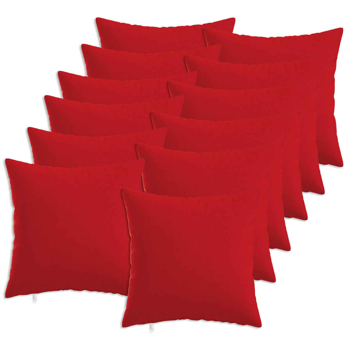 Kussensloop 12 st HEERLEN Rood 40 x 40 cm Stof