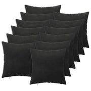 Kussensloop 40x40 cm zwart fluweel (12 stuks)