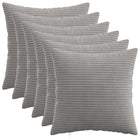 Kussensloop 6 pcs HEERLEN Lichtgrijs 40 x 40 cm corduroy