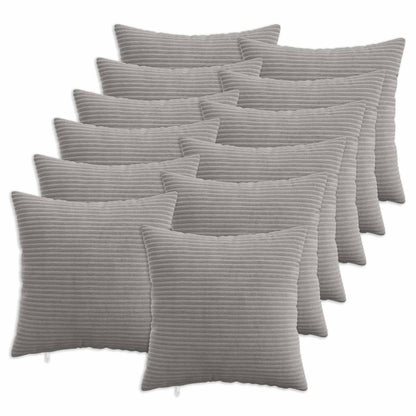 Kussensloop 12 pcs HEERLEN Lichtgrijs 40 x 40 cm corduroy