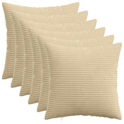 Kussensloop 6 st grijs groen 40 x 40 cm corduroy