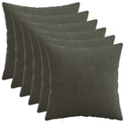 Kussensloop 6 pcs HEERLEN Antracietkleurig 40 x 40 cm corduroy