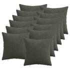 Kussensloop 40 x 40 cm corduroy antraciet (12 stuks)