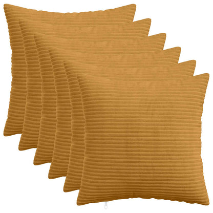 Kussensloop 6 pcs HEERLEN Geel 40 x 40 cm corduroy