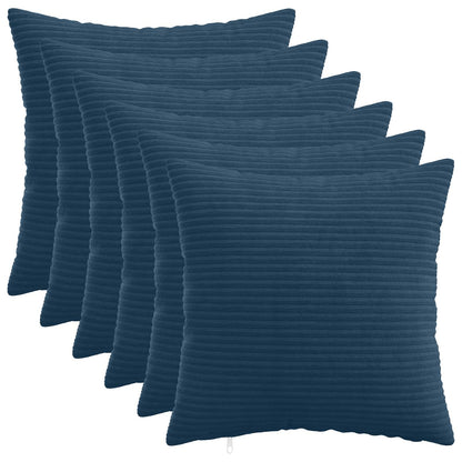 Kussensloop 6 pcs HEERLEN Marineblauw 40 x 40 cm corduroy