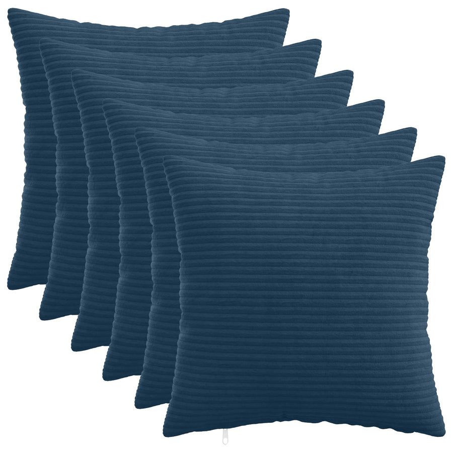 Kussensloop 6 pcs HEERLEN Marineblauw 40 x 40 cm corduroy
