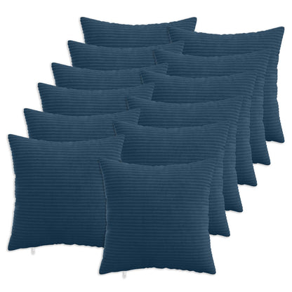 Kussensloop 12 pcs HEERLEN Marineblauw 40 x 40 cm corduroy