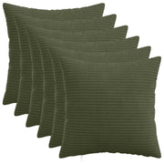 Kussensloop 40x40 cm groen corduroy (6 stuks)