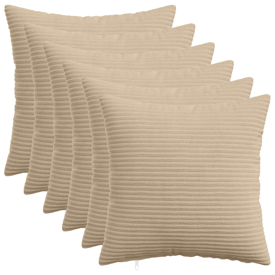Kussensloop 6 pcs HEERLEN Taupe 40 x 40 cm corduroy