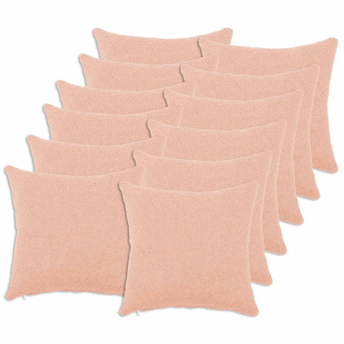 Kussensloop 12 pcs HEERLEN Roze 40 x 40 cm Bouclé