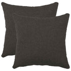 Kussensloop 40x40 cm donkergrijs bouclé set 2 stuks