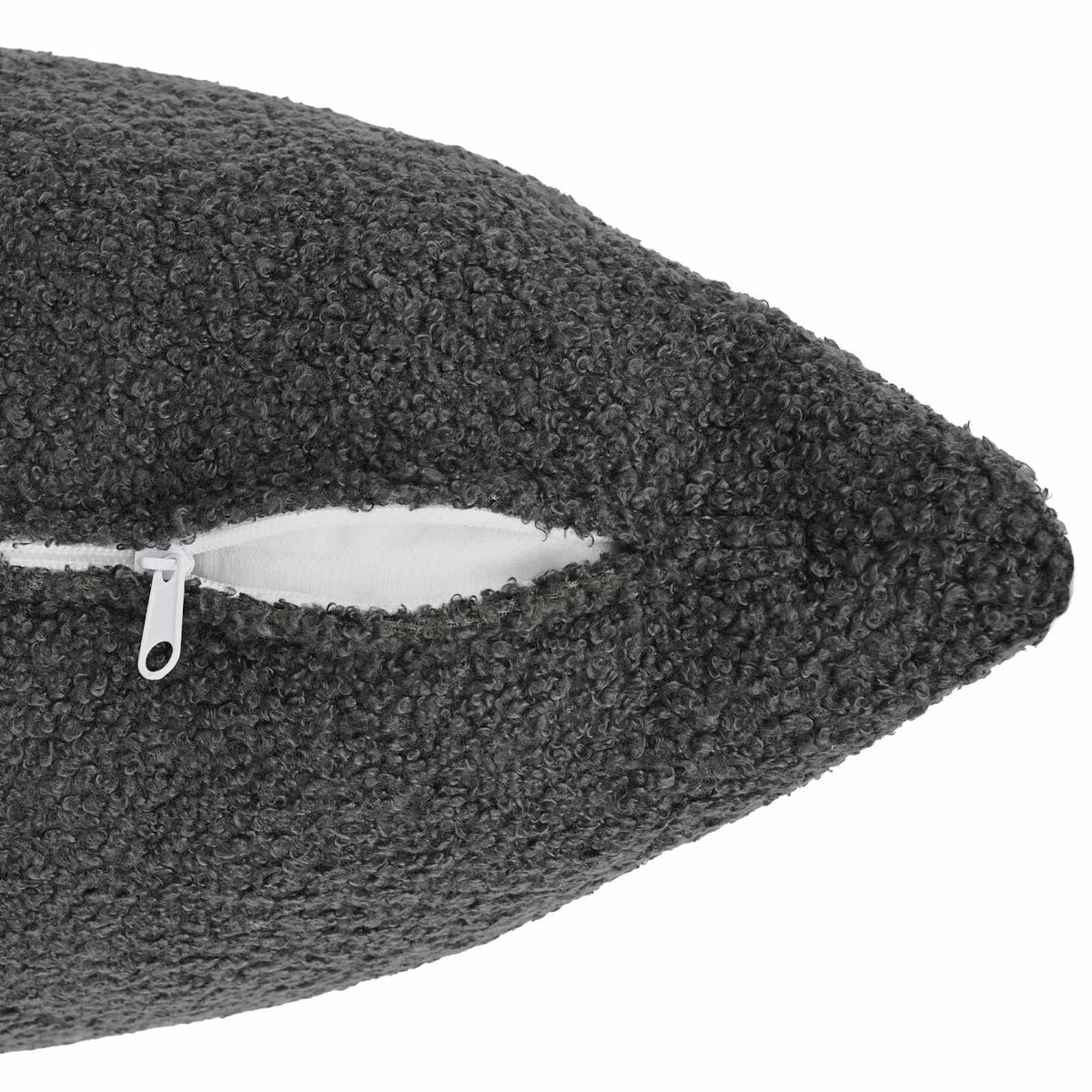 Kussensloop 6 pcs HEERLEN Donkergrijs 40 x 40 cm Bouclé