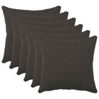 Kussensloop 40x40 cm bouclé donkergrijs 6 stuks