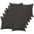 Kussensloop donkergrijs bouclé 40x40 cm (12 stuks)