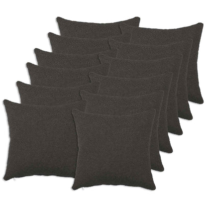 Kussensloop 12 pcs HEERLEN Donkergrijs 40 x 40 cm Bouclé