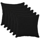 Kussensloop zwart bouclé 40x40 cm (6 stuks)
