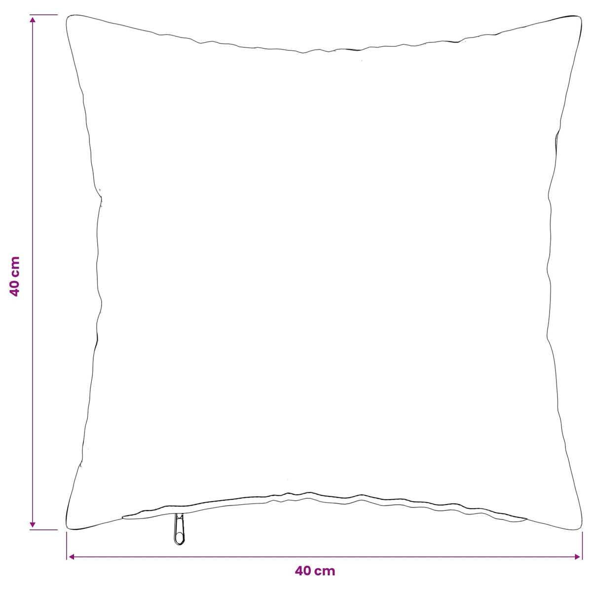 Kussensloop 6 pcs HEERLEN Zwart 40 x 40 cm Bouclé
