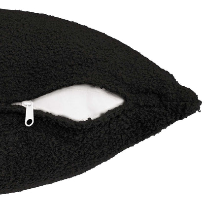 Kussensloop 12 pcs HEERLEN Zwart 40 x 40 cm Bouclé