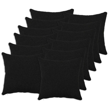 Kussensloop 12 pcs HEERLEN Zwart 40 x 40 cm Bouclé