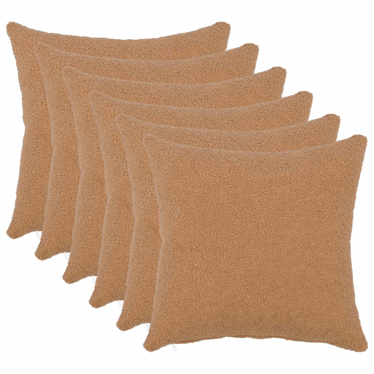 Kussensloop 6 pcs HEERLEN Beige 40 x 40 cm Bouclé