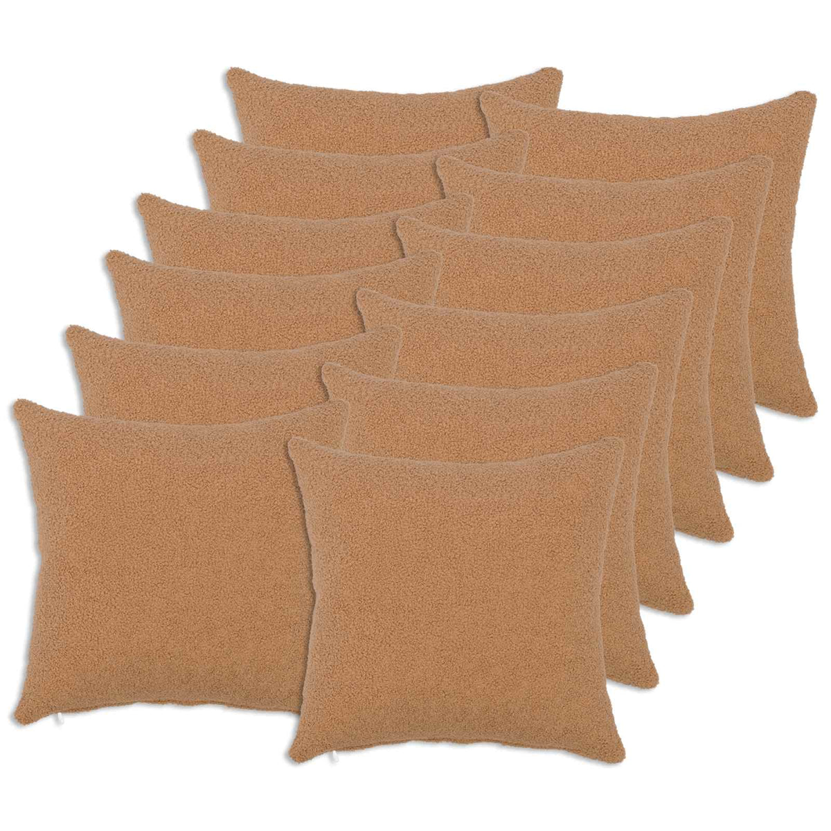 Kussensloop 12 pcs HEERLEN Beige 40 x 40 cm Bouclé