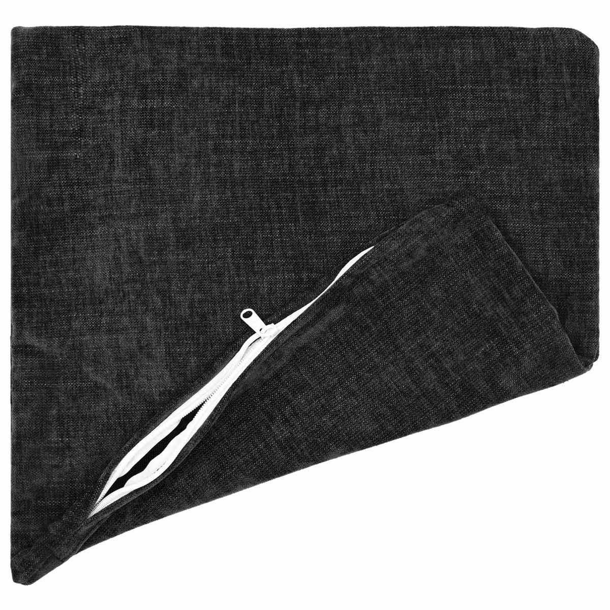 Kussensloop 6 st HEERLEN Antraciet 40 x 40 cm Chenille Stof