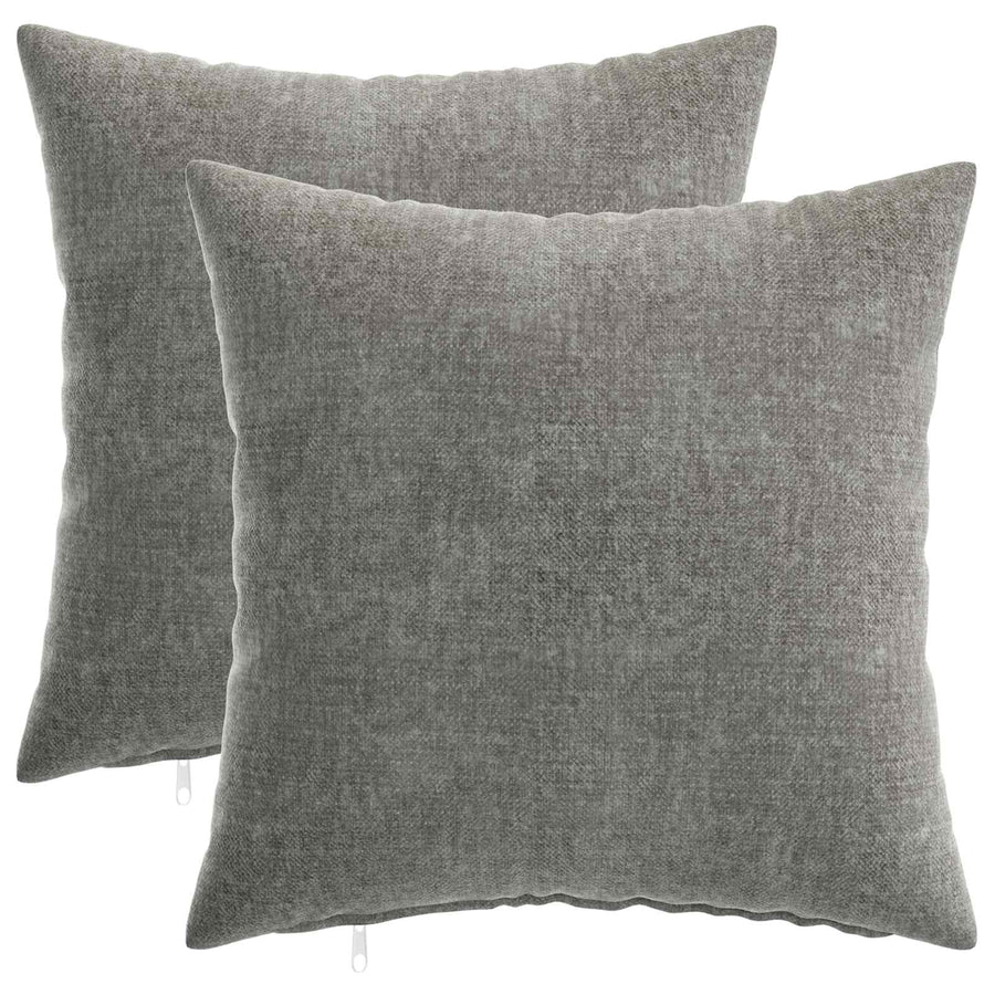 Kussensloop 2 st HEERLEN Donkergrijs 40 x 40 cm Chenille Stof