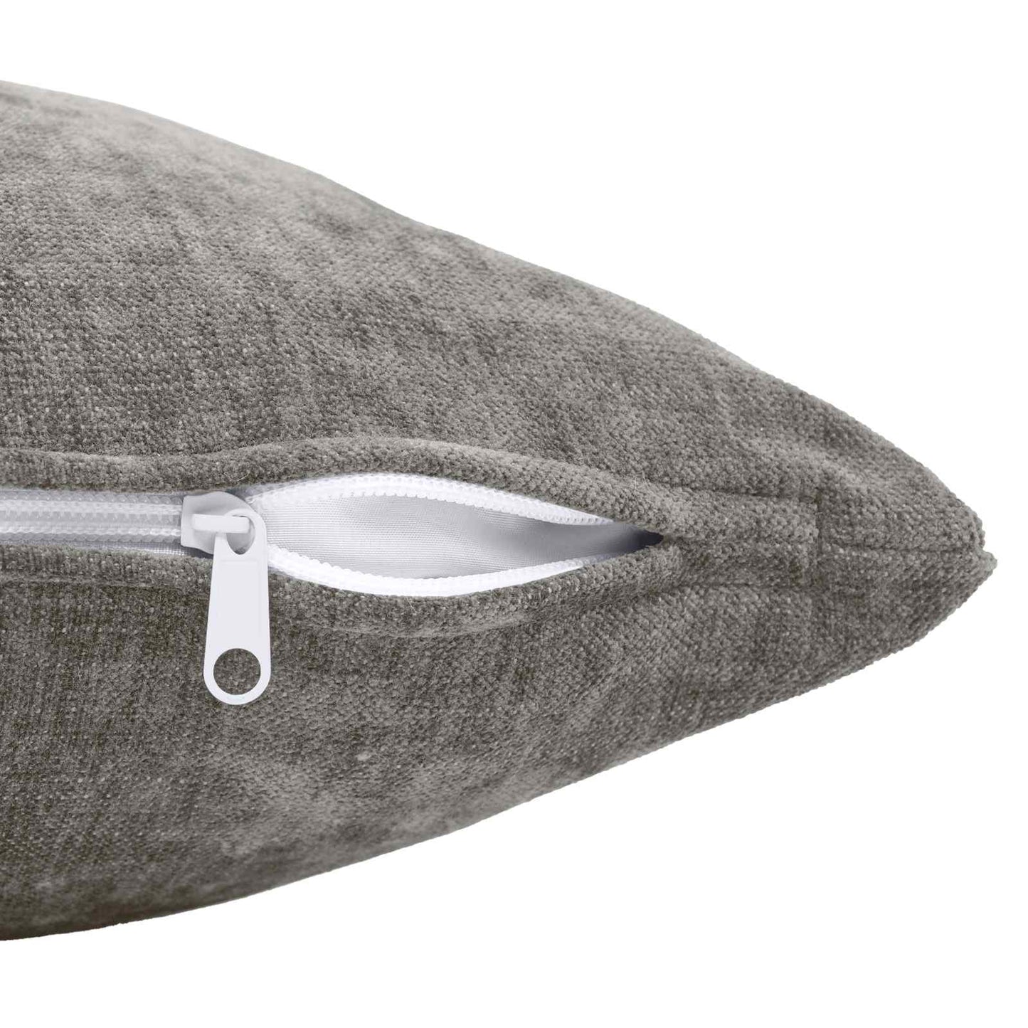 Kussensloop 12 st HEERLEN Donkergrijs 40 x 40 cm Chenille Stof