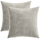 Kussensloop lichtgrijs 40x40 cm chenille (2 stuks)