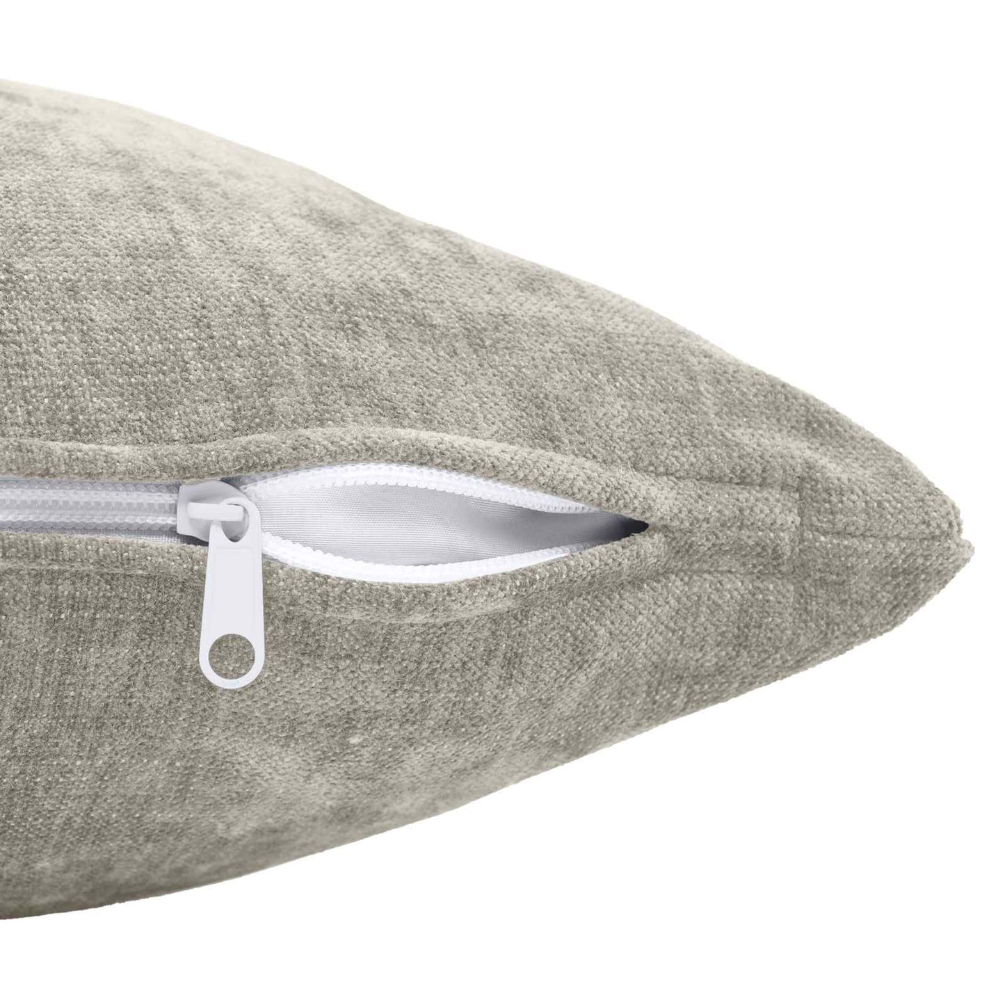 Kussensloop 12 st HEERLEN Lichtgrijs 40 x 40 cm Chenille Stof