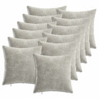 Kussensloop 12 stuks 40x40 cm lichtgrijs chenille