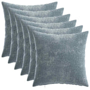 Kussensloop 6 st lichtblauw 40x40 cm chenille