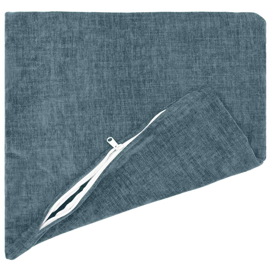 Kussensloop 2 st HEERLEN Blauw 40 x 40 cm Chenille Stof