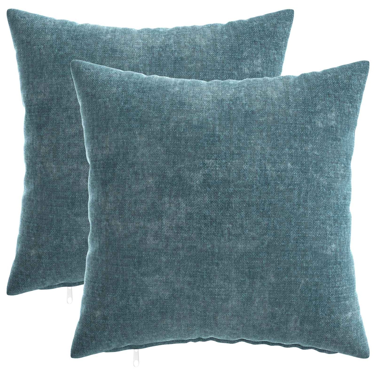 Kussensloop 2 st HEERLEN Blauw 40 x 40 cm Chenille Stof
