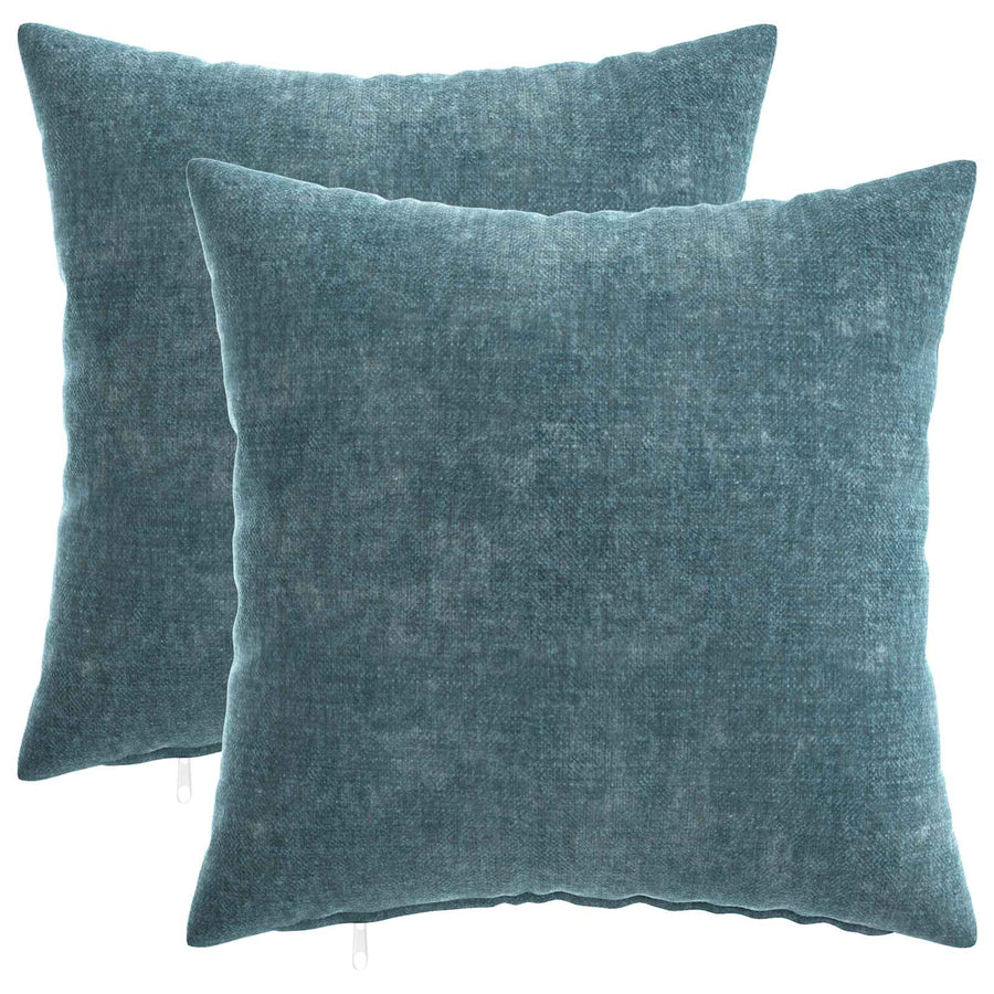 Kussensloop 2 st HEERLEN Blauw 40 x 40 cm Chenille Stof