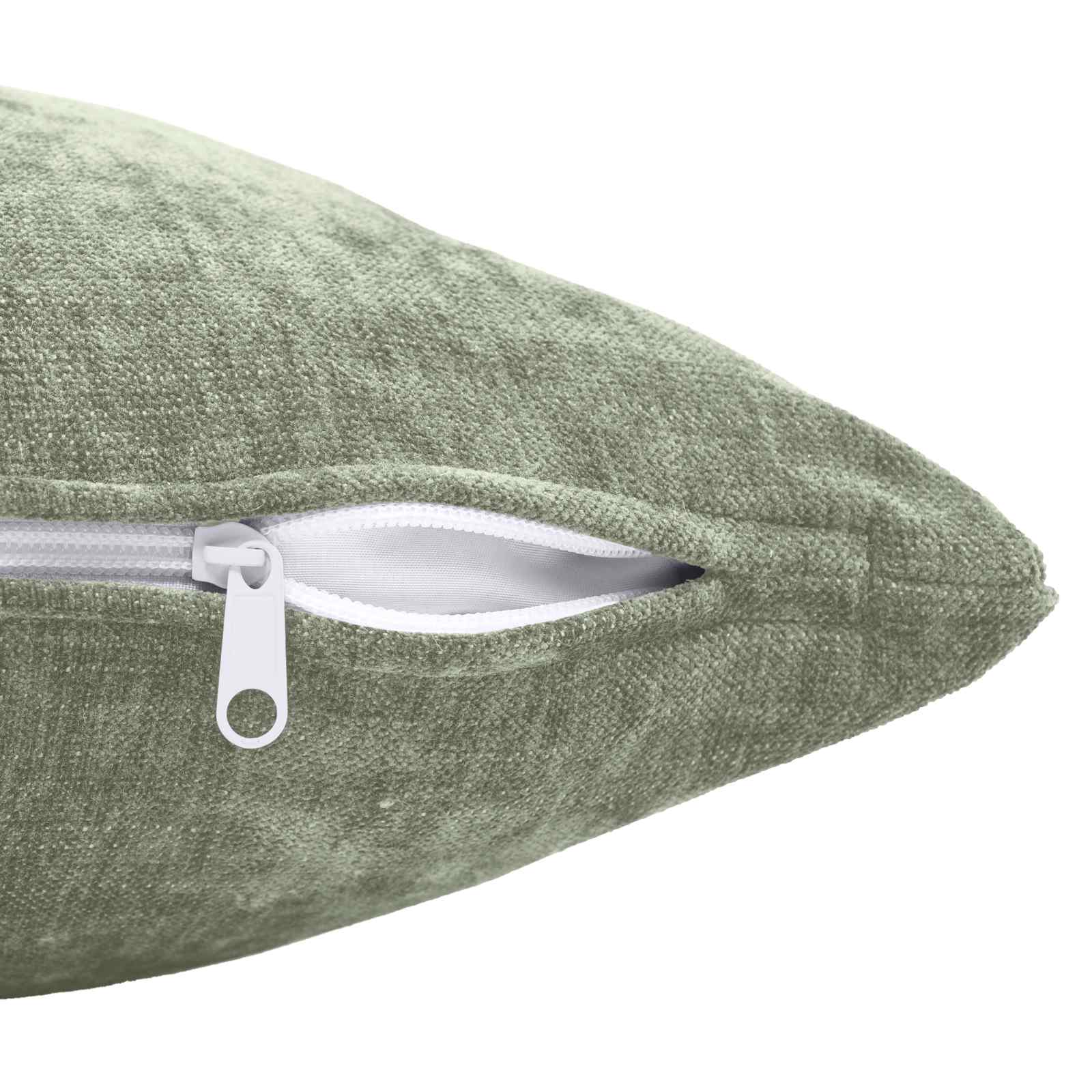 Kussensloop 2 st HEERLEN Groen 40 x 40 cm Chenille Stof