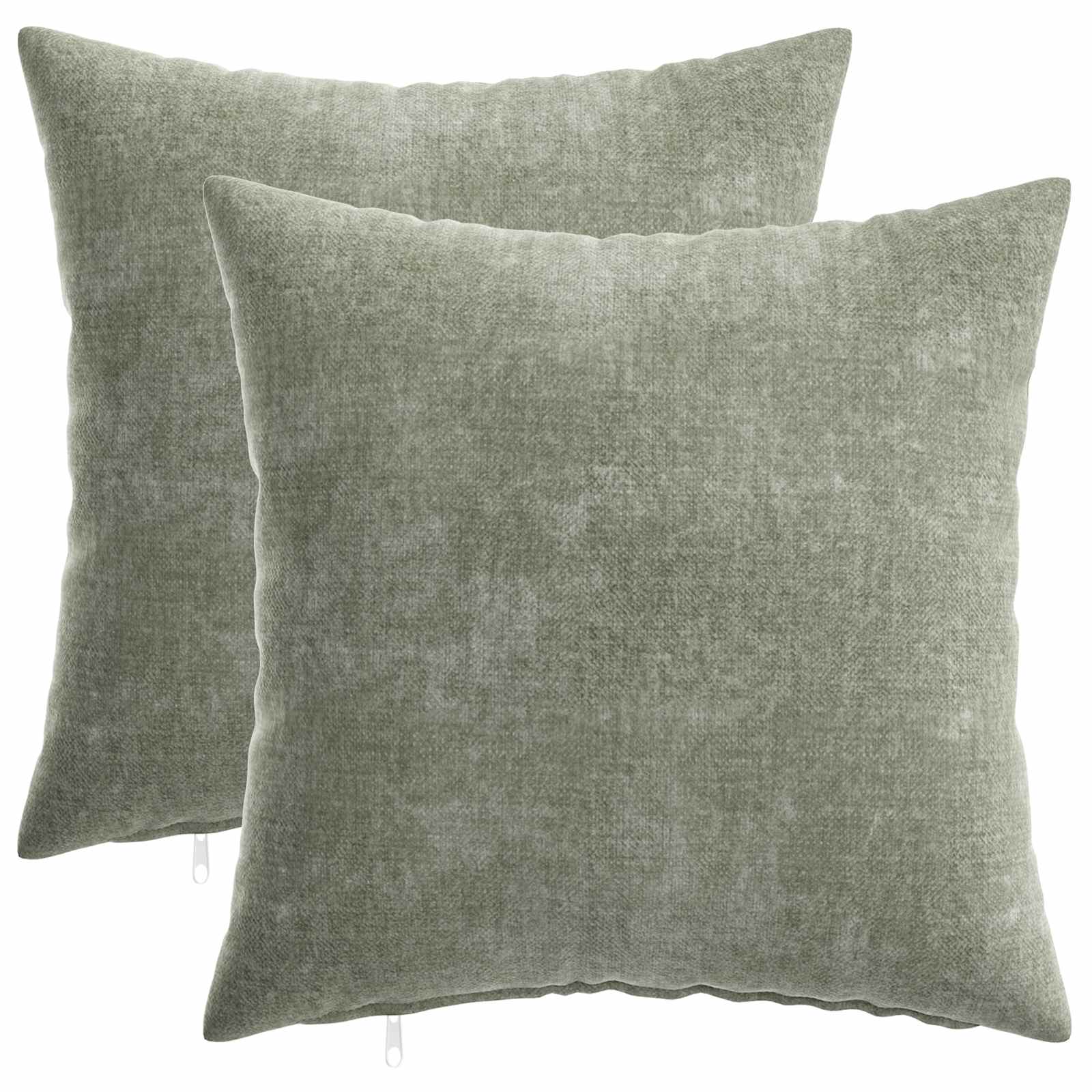 Kussensloop 2 st HEERLEN Groen 40 x 40 cm Chenille Stof