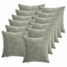 Kussensloop 12 st HEERLEN Groen 40 x 40 cm Chenille Stof