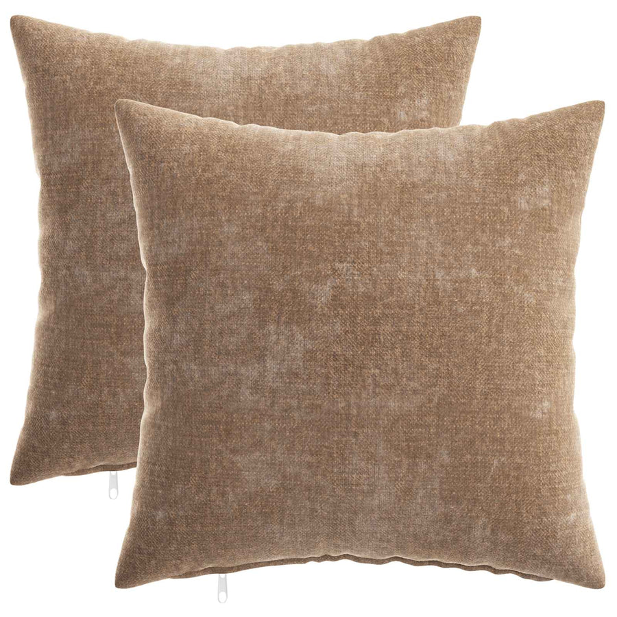 Kussensloop 2 st HEERLEN Bruin 40 x 40 cm Chenille Stof
