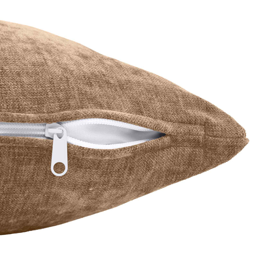 Kussensloop 6 st HEERLEN Bruin 40 x 40 cm Chenille Stof