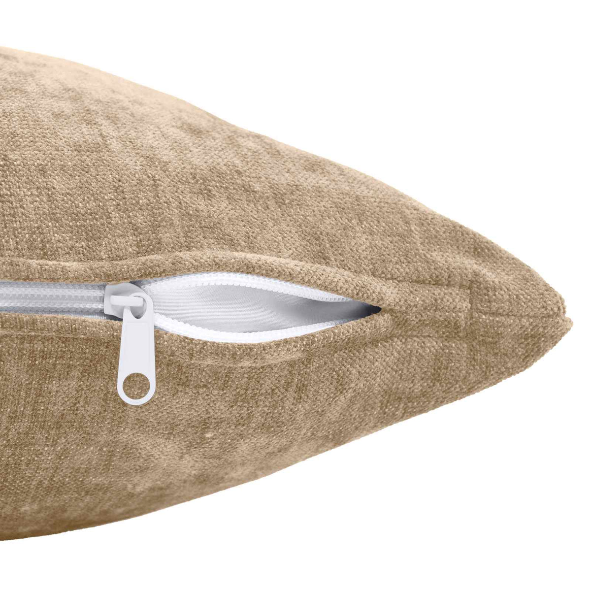 Kussensloop 6 st HEERLEN Taupe 40 x 40 cm Chenille Stof