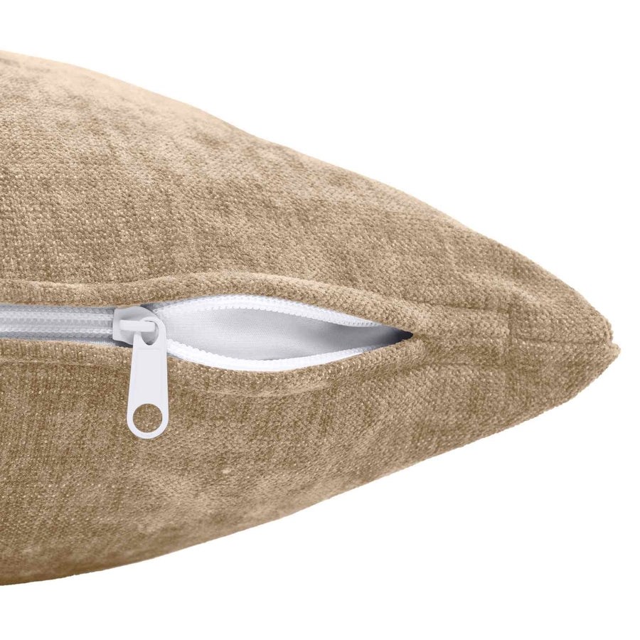 Kussensloop 12 st HEERLEN Taupe 40 x 40 cm Chenille Stof