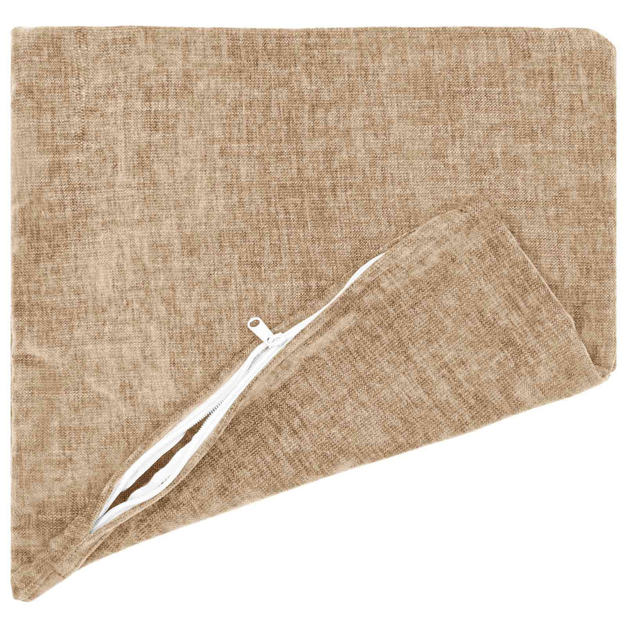 Kussensloop 12 st HEERLEN Taupe 40 x 40 cm Chenille Stof