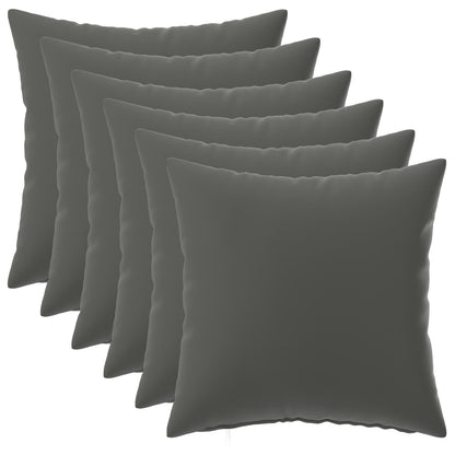Kussensloop 6 pcs HEERLEN Antraciet 40 x 40 cm Polyester