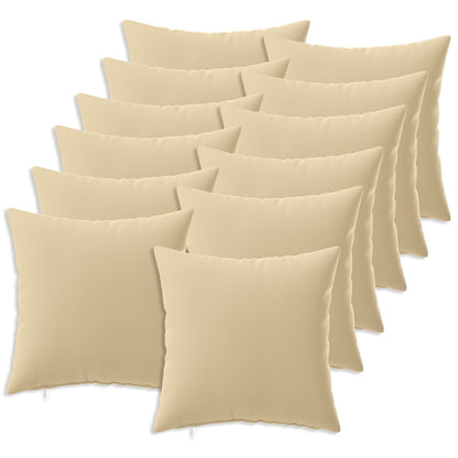 Kussensloop 12 pcs HEERLEN Beige 40 x 40 cm Polyester