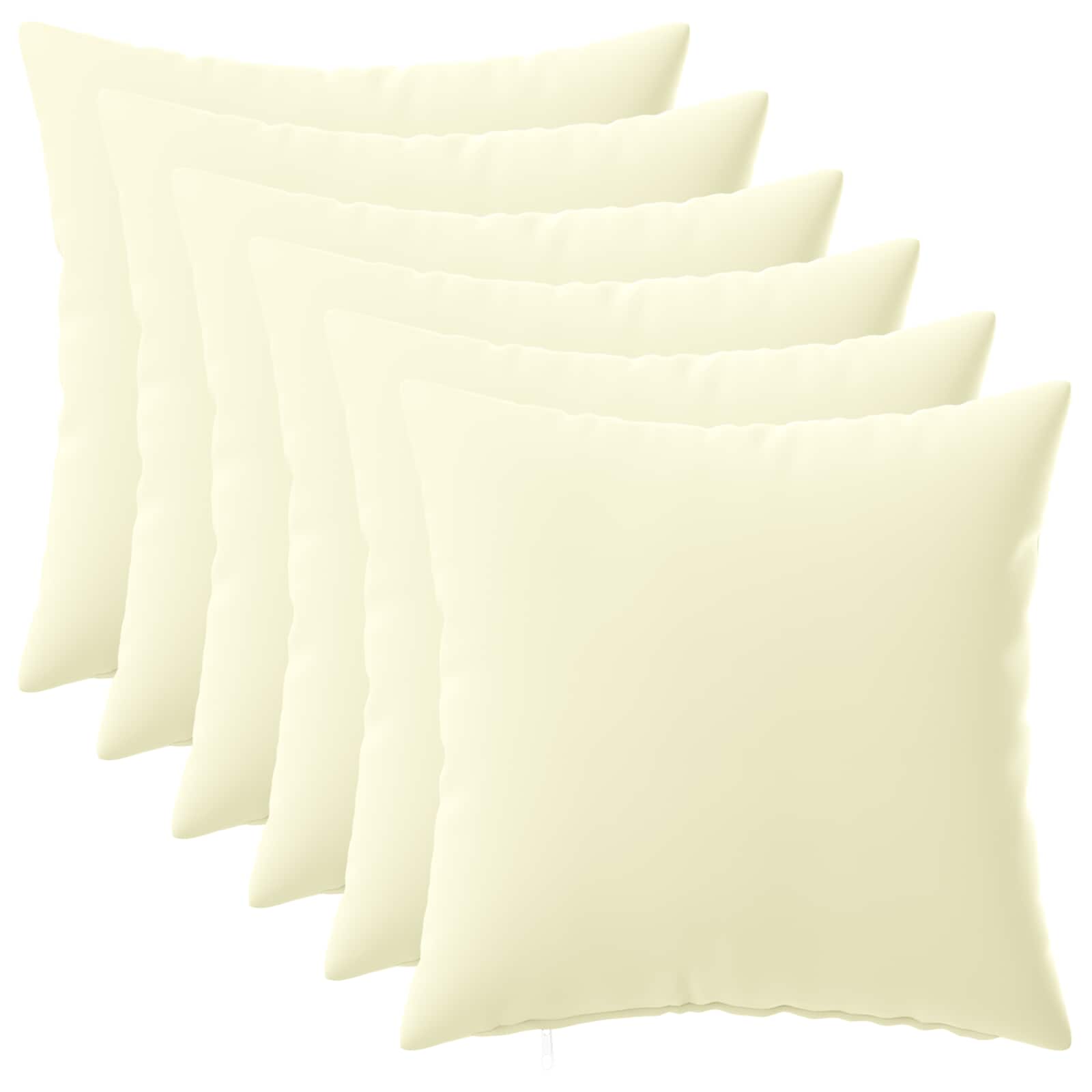 Kussensloop 6 pcs HEERLEN Crèmekleurig 40 x 40 cm Polyester