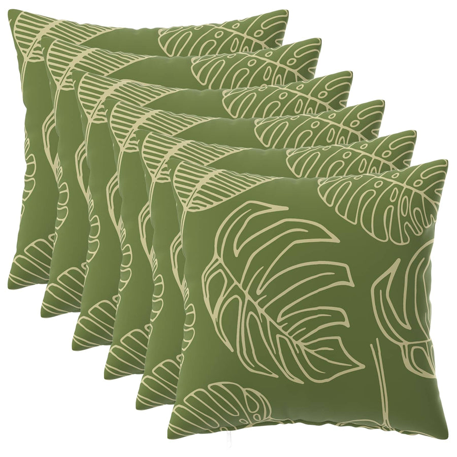 Kussensloop 6 pcs HEERLEN Bladontwerp 40 x 40 cm Polyester